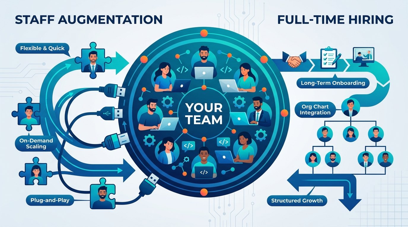 Staff Augmentation vs. Full-Time Hiring: Which Is Right for Your Growing Tech Team?