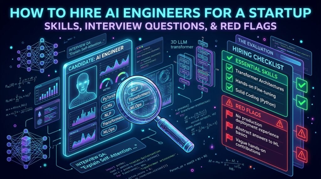 How to Hire AI Engineers for a Startup: Skills, Interview Questions, and Red Flags