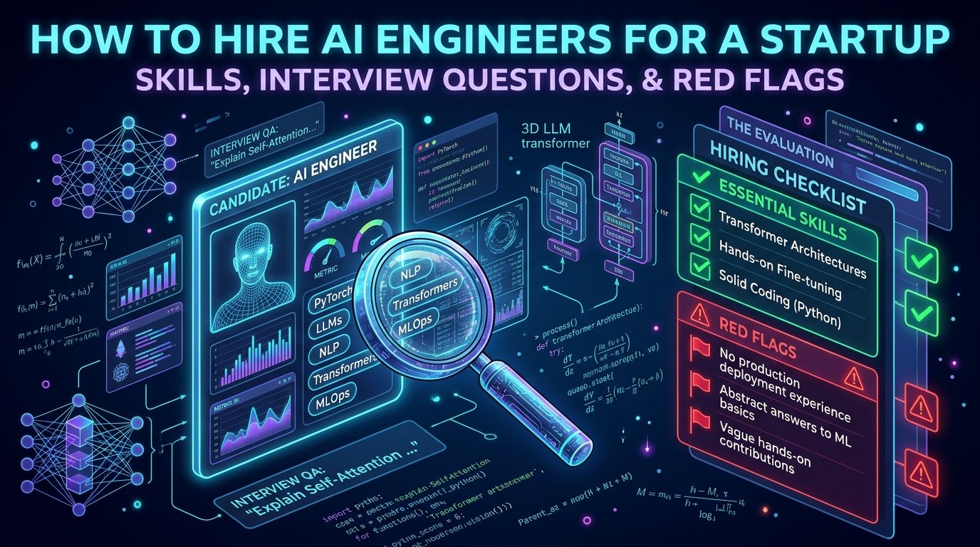 How to Hire AI Engineers for a Startup: Skills, Interview Questions, and Red Flags